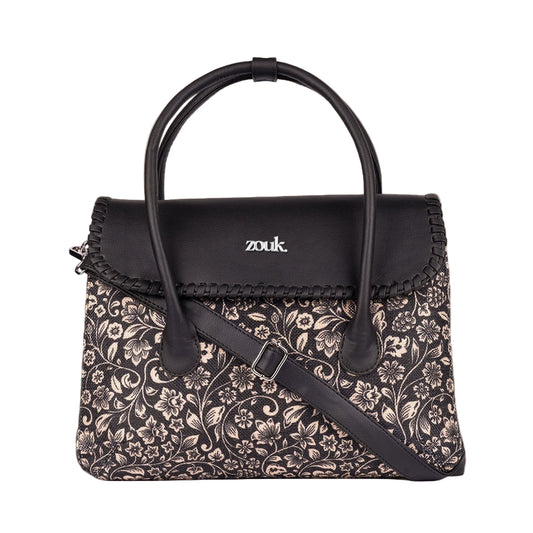 Floral Printed Oversized Structured Hand Bag