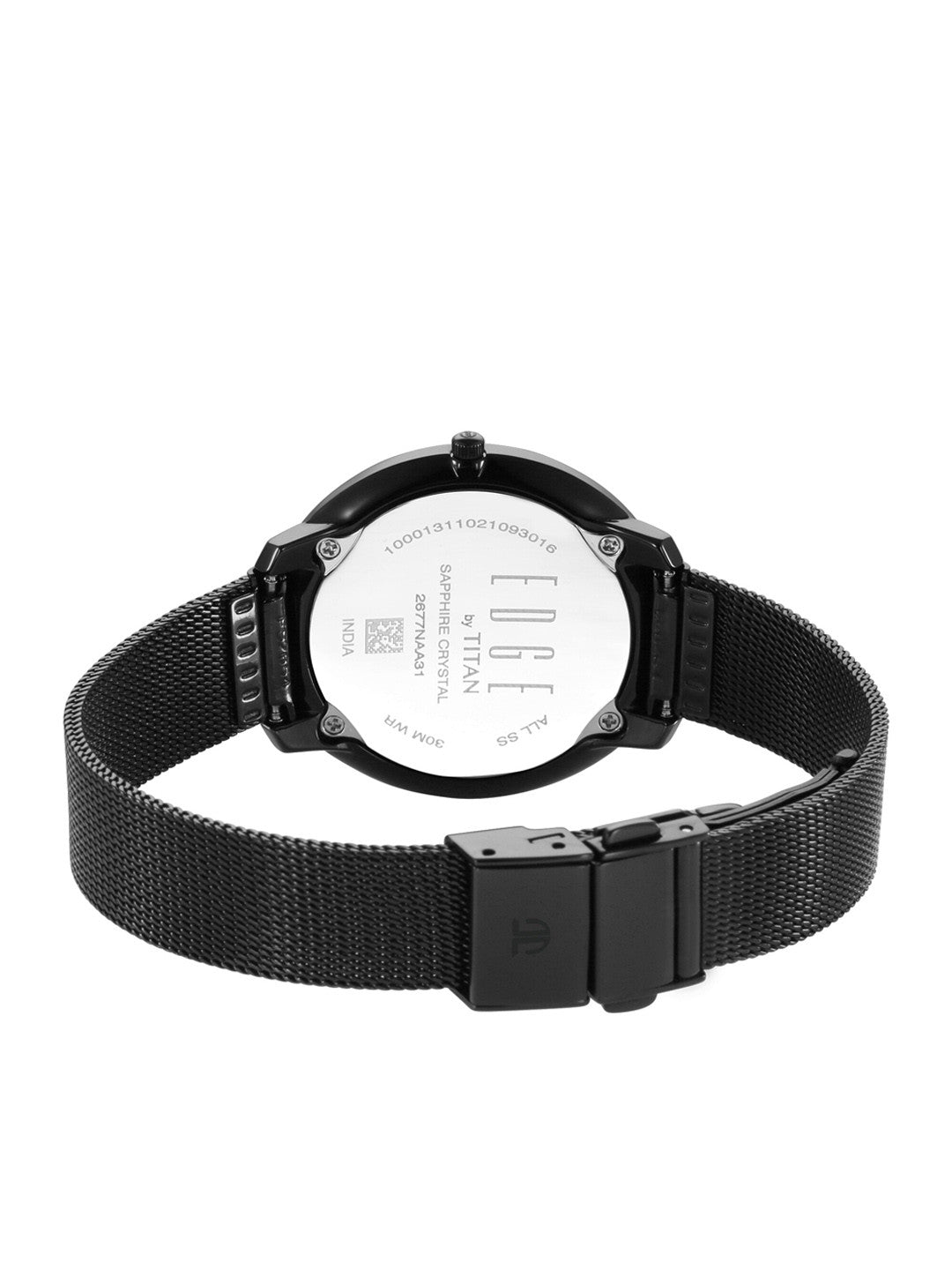 Titan Black Stainless Steel Analogue Watch