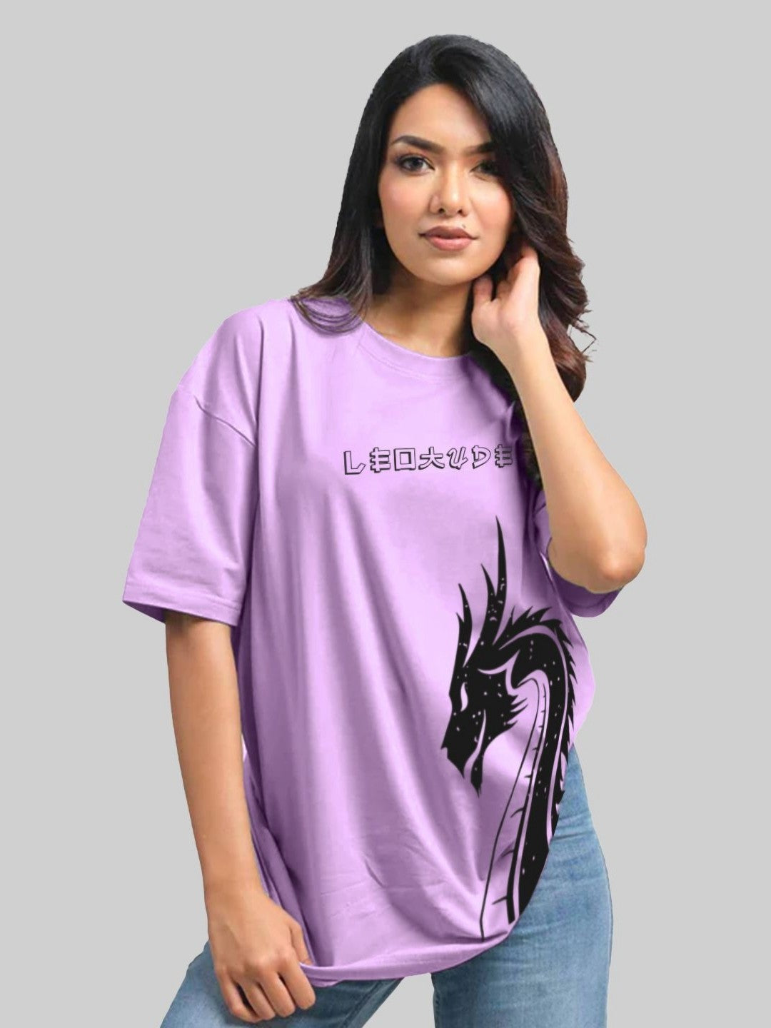 Graphic Printed Round Neck Cotton Oversized T-shirt, T-shirt, Casual Tops, Western Wear, GenZ, Womens Fashion, New In, Oversized T-shirt, new fashion clothes for women & girls, stylish tops for ladies, womwns clothing, online shopping, buy online in India at Pre Pearl Beauty