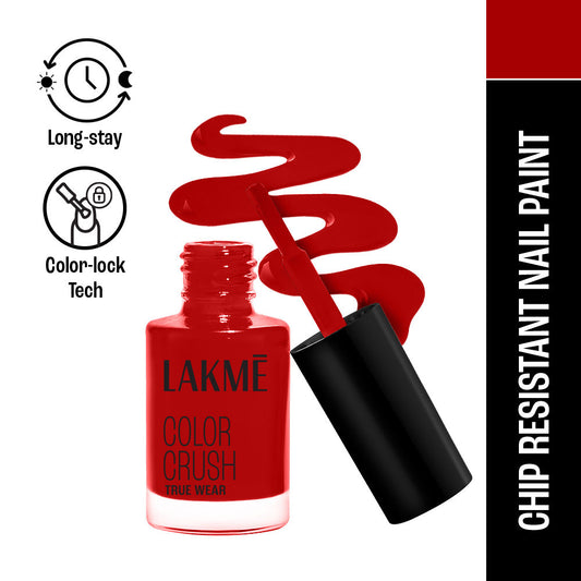 Lakme True Wear Color Crush Nail Polish, Long Lasting & Vibrant Nail Paint, 404