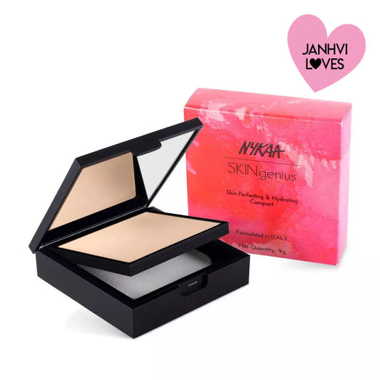 Nykaa SKINgenius Skin Perfecting & Hydrating Matte Powder Compact - Natural Ivory 01