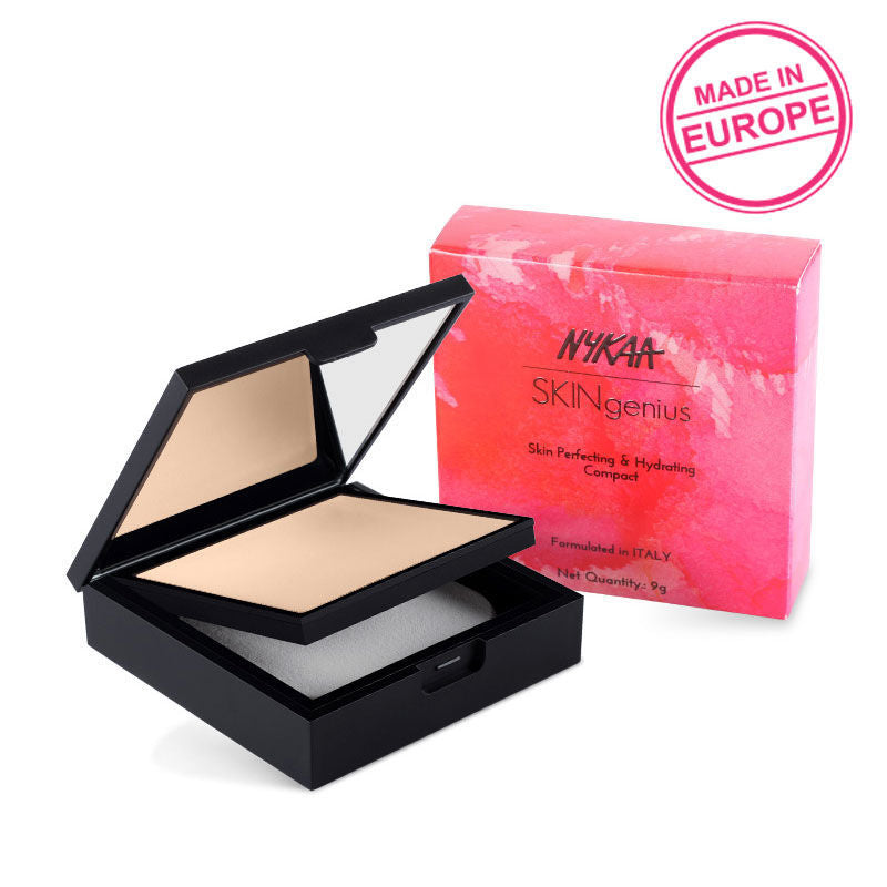 Nykaa SKINgenius Skin Perfecting & Hydrating Matte Powder Compact - Natural Ivory 01