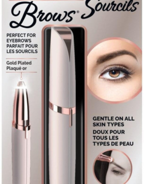 4443, Facial Hair Removal Machine|Eyebrow Trimmer & Epilator|Trimmer For Women Private Part|2 In 1 Trimmer 400 mAh Battery 1 Year Warranty|Painless Hair Removal Machine|Nose Hairs Remover,White