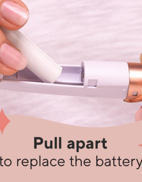 Facial Hair Removal Machine|Eyebrow Trimmer & Epilator|Trimmer For Women Private Part|2 In 1 Trimmer 400 mAh Battery 1 Year Warranty|Painless Hair Removal Machine|Nose Hairs Remover,White
