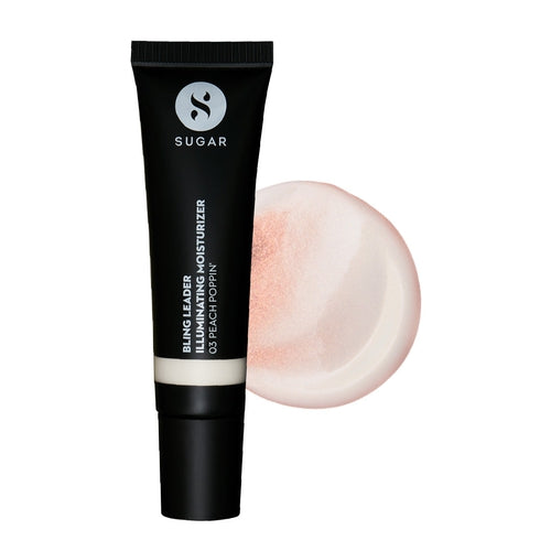 Sugar Bling Leader Illuminating Moisturizer - 03 Peach Poppin' - warm peach with a pearl finish