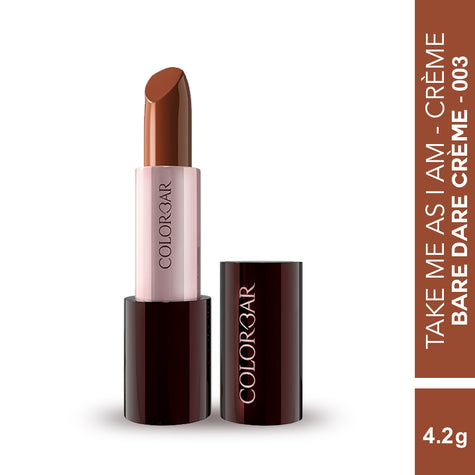 Colorbar Take Me As I Am Vegan Creme Lipstick Bare Dare Creme-003