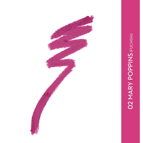 Sugar Matte As Hell Crayon Lipstick - 02 Mary Poppins (Fuchsia)