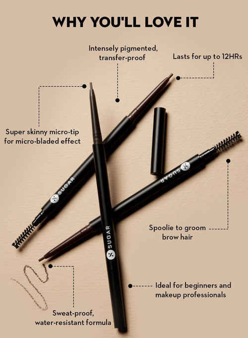 Sugar Arch Arrival Micro Brow Pencil - 01 Jerry Brown