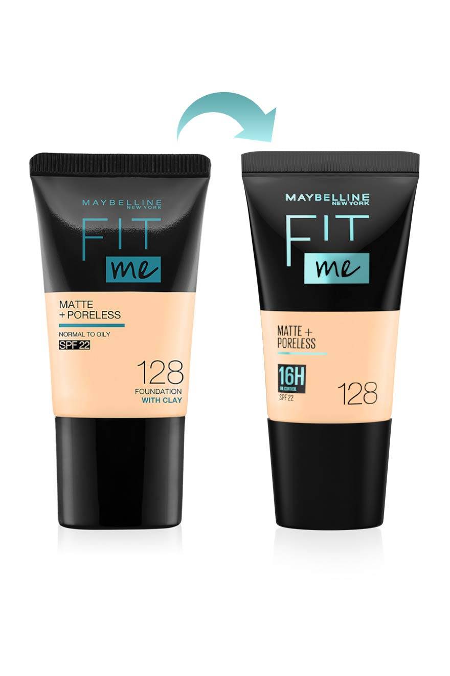 Maybelline New York Fit Me Matte & Poreless Liquid Foundation - 128 Warm Nude, 18 ml