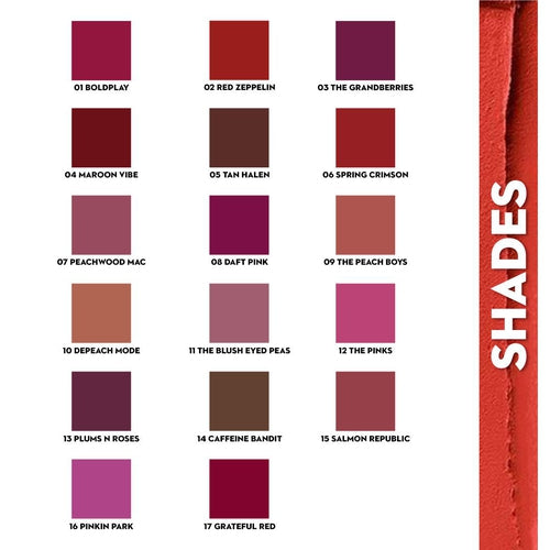 Sugar Matte Attack Transferproof Lipstick - 17 Grateful Red (Bluish Red, Cool Toned Red)