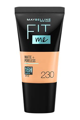 Maybelline New York Liquid Foundation, Matte & Poreless, Full Coverage Blendable Normal to Oily Skin, Fit Me, 230 Natural Buff, 18ml,  Buy at purepearlbeauty.com
