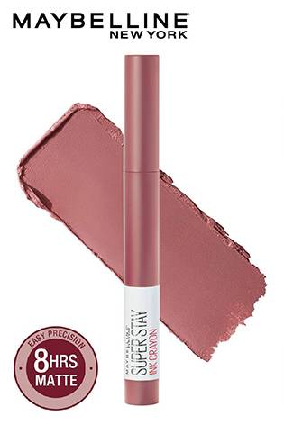 Maybelline New York Lipstick, Matte Finish, Long-lasting, Intense Colour, SuperStay Crayon Lipstick, 15 Lead the way, 1.2g, Liquid lipstick, red lipstick, matte color, red hot, glossy, lip care, lip balm, long lasting lipstick, smudgeproof, shine,Buy lipsticks online at purepearlbeauty.com