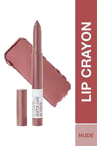 Maybelline New York Lipstick, Matte Finish, Long-lasting, Intense Colour, SuperStay Crayon Lipstick, 15 Lead the way, 1.2g, Liquid lipstick, red lipstick, matte color, red hot, glossy, lip care, lip balm, long lasting lipstick, smudgeproof, shine,Buy lipsticks online at purepearlbeauty.com