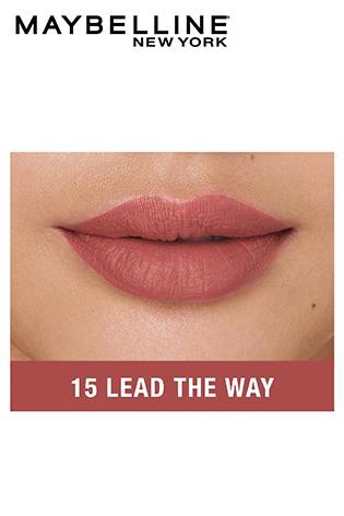 Maybelline New York Lipstick, Matte Finish, Long-lasting, Intense Colour, SuperStay Crayon Lipstick, 15 Lead the way, 1.2g, Liquid lipstick, red lipstick, matte color, red hot, glossy, lip care, lip balm, long lasting lipstick, smudgeproof, shine,Buy lipsticks online at purepearlbeauty.com