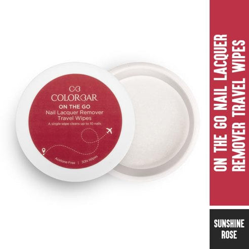 Colorbar On The Go Nail Lacquer Remover Travel Wipes - Sunshine Rose