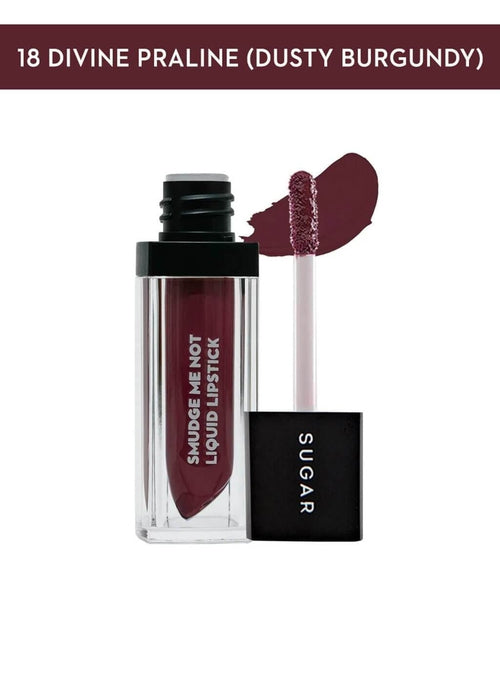 Sugar Smudge Me Not Liquid Lipstick - 18 Divine Praline (Dusty Burgundy)