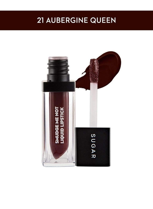 Sugar Smudge Me Not Liquid Lipstick - 21 Aubergine Queen (Blackened Burgundy)