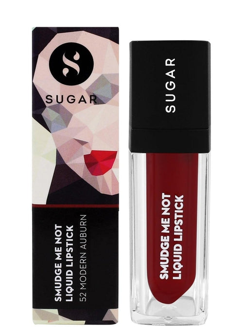 Sugar Smudge Me Not Liquid Lipstick - 52 Modern Auburn (Flamenco Red/Deep Red with blue undertone)