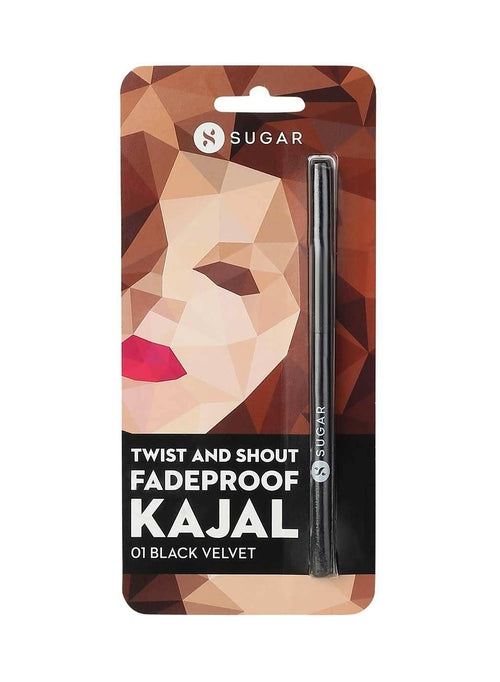 Sugar Twist And Shout Fadeproof Kajal - 01 Black Velvet (Black)