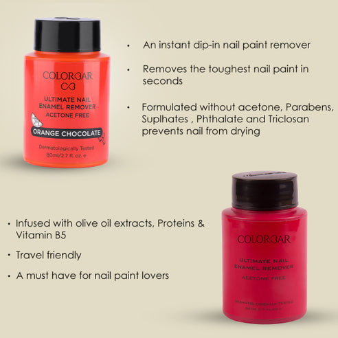 Colorbar Ultimate Nail Enamel Remover Orange Chocolate